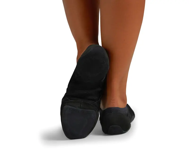Capezio Jag PP16, buty jazzowe z zamszową podeszwą dla kobiet - Czarny
