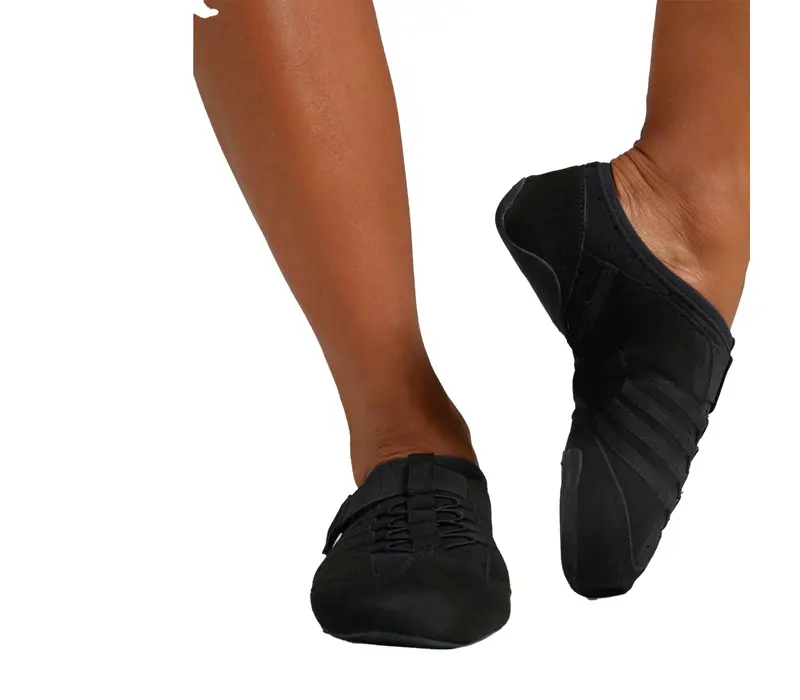 Capezio Jag PP16, buty jazzowe z zamszową podeszwą dla kobiet - Czarny