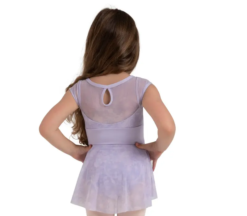 Capezio Opal, trykot z sukienką dziewczęcy - Fioletowy - lavender