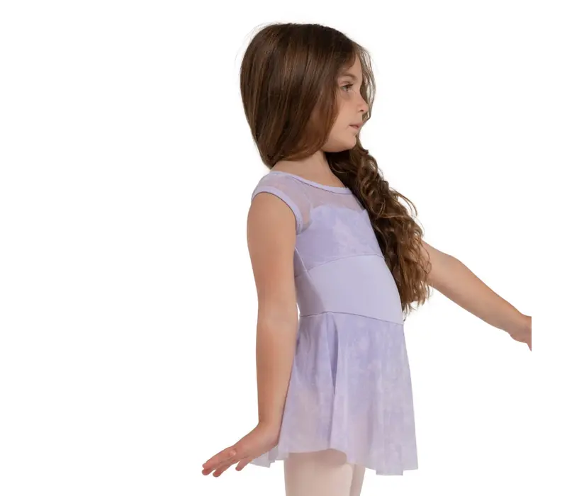 Capezio Opal, trykot z sukienką dziewczęcy - Fioletowy - lavender
