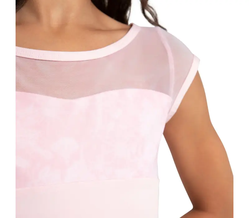 Capezio Opal, trykot z sukienką dziewczęcy - Różowy Capezio 