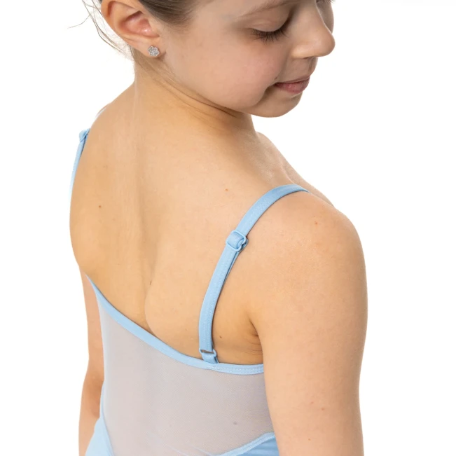 Capezio Lake leotard, kwiatowy trykot dziewczęcy na krótkich ramiączkach