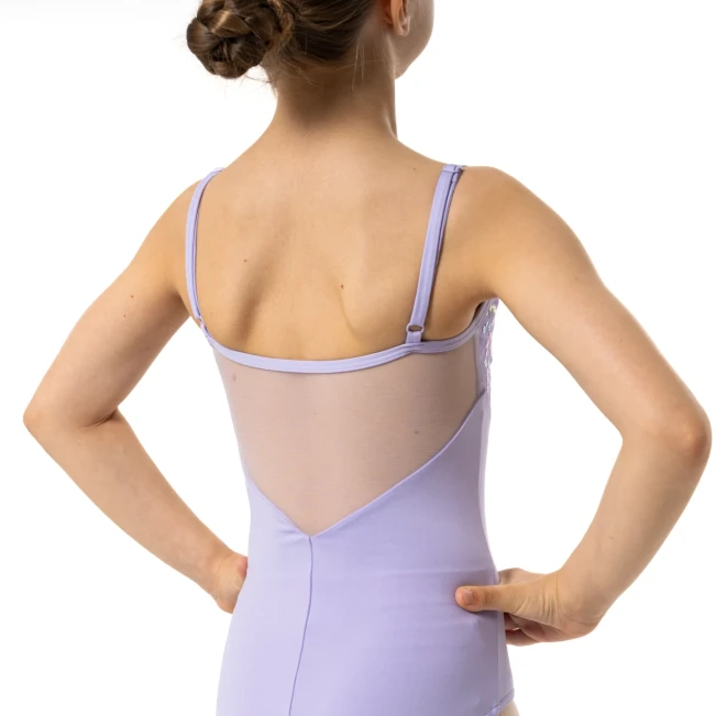 Capezio Lake leotard, kwiatowy trykot dziewczęcy na krótkich ramiączkach
