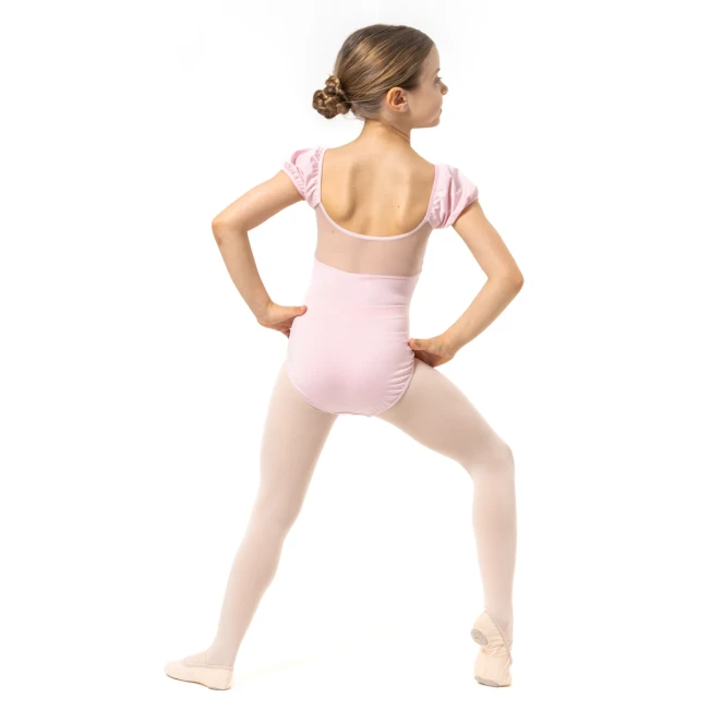 Capezio Lotus leotard, kwiatowy trykot dziewczęcy z krótkim rękawkiem Capezio Lotus leotard, kwiatowy trykot dziewczęcy z krótkim rękawkiem