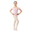 Capezio Lotus leotard, kwiatowy trykot dziewczęcy z krótkim rękawkiem Capezio Lotus leotard, kwiatowy trykot dziewczęcy z krótkim rękawkiem