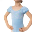 Capezio Lotus leotard, kwiatowy trykot dziewczęcy z krótkim rękawkiem Capezio Lotus leotard, kwiatowy trykot dziewczęcy z krótkim rękawkiem