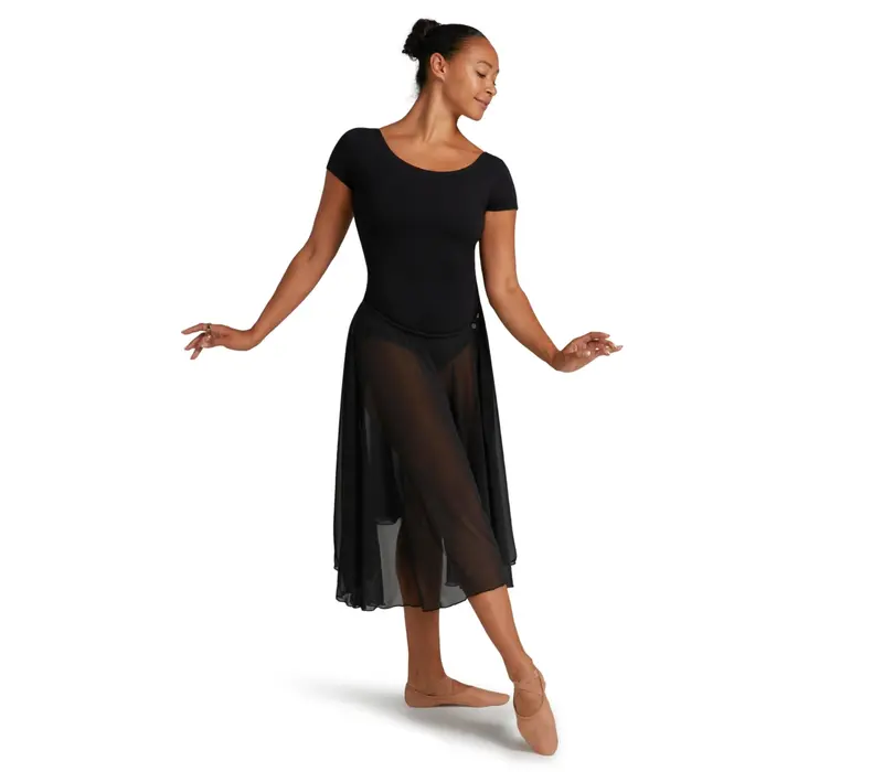 Capezio Mid Calf Full Circle skirt, damska spódnica w kształcie koła - Czarny