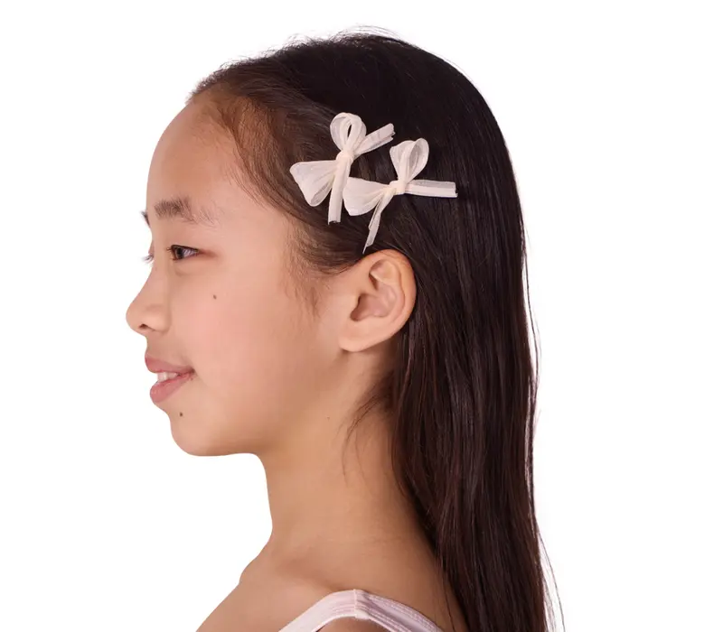 Capezio Petite Barrete Set, spinki do włosów, zestaw - Kremowy 