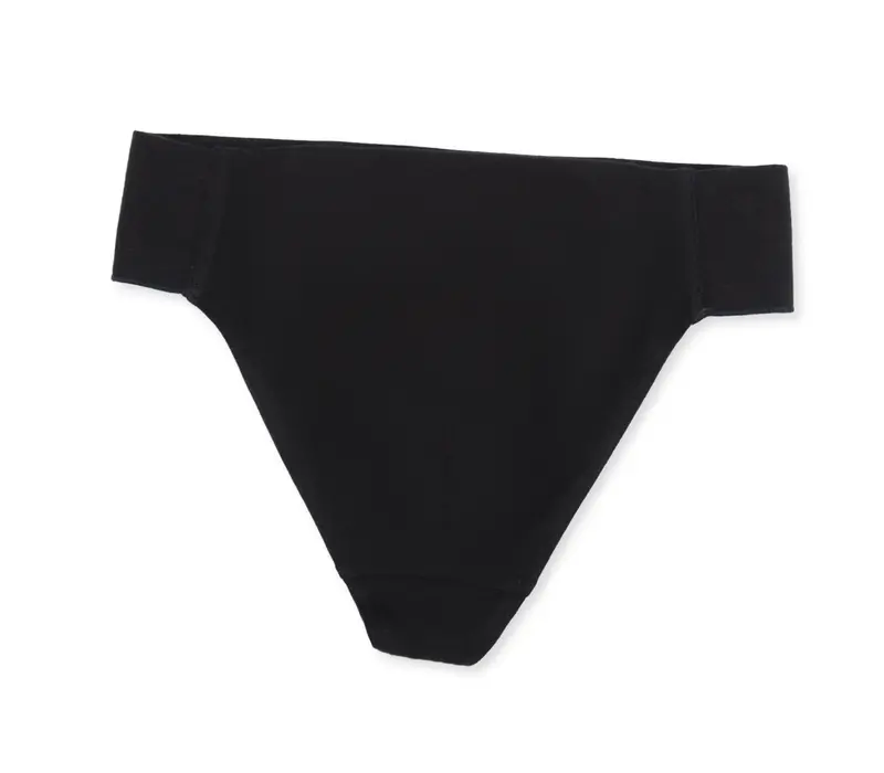 Capezio Self Lined Thong Dance belt, suspenzor - Czarny