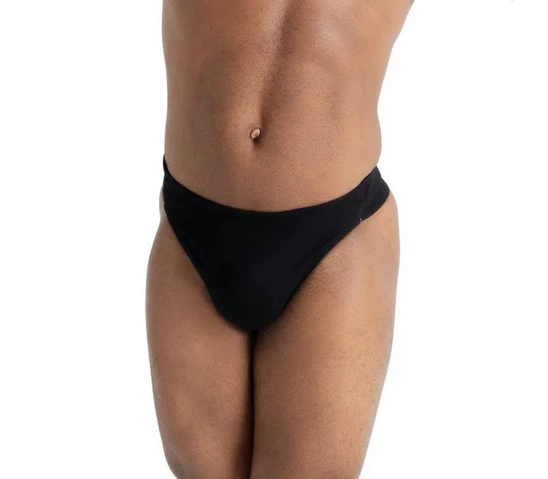 Capezio Self Lined Thong Dance belt, suspenzor - Czarny