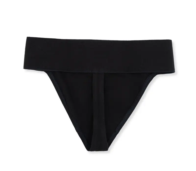 Capezio Self Lined Thong Dance belt, suspenzor - Czarny