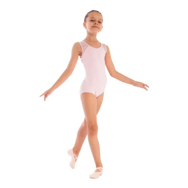 Capezio Star Mars Mesh back leotard, trykot dziecięca na grubych ramiączkach Capezio Star Mars Mesh back leotard, trykot dziecięca na grubych ramiączkach