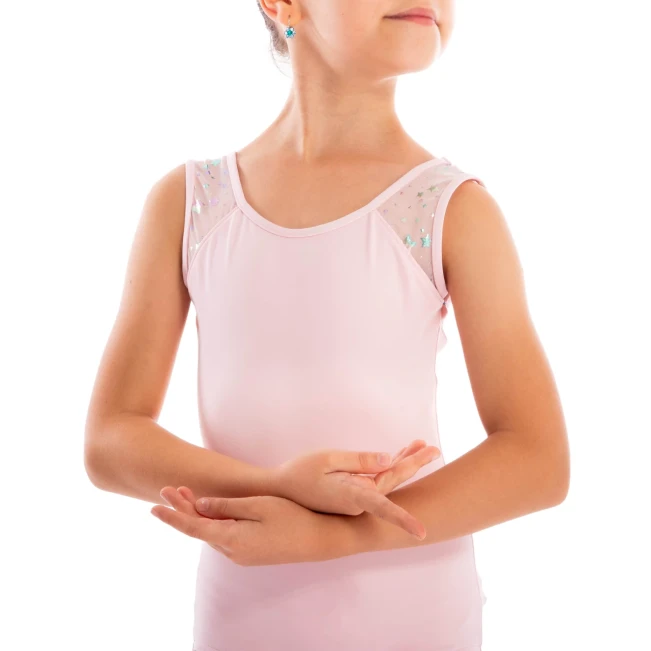 Capezio Star Mars Mesh back leotard, trykot dziecięca na grubych ramiączkach Capezio Star Mars Mesh back leotard, trykot dziecięca na grubych ramiączkach