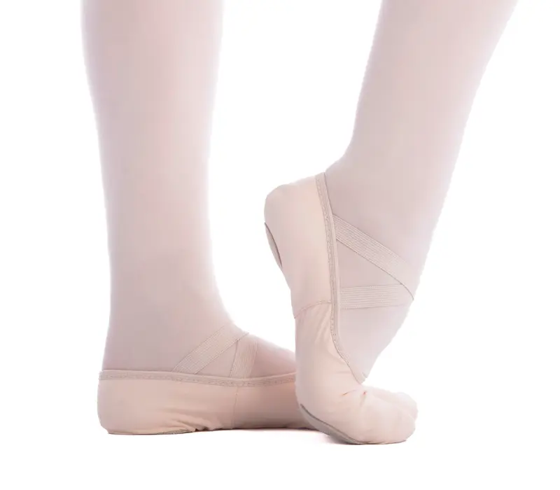 Capezio Stella, damskie płócienne baletki - Różowa baletowa Capezio