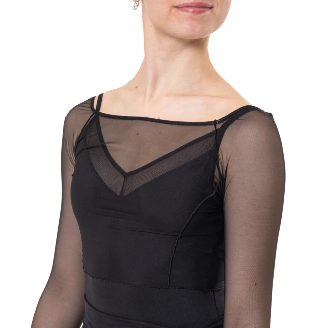 Capezio Dusk Mesh, damski top z długim rękawem Capezio Dusk Mesh, damski top z długim rękawem