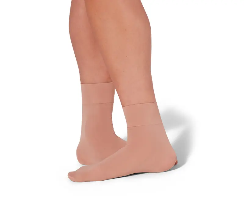 Capezio Tight Sock, skarpety uniwersalne - Brązowy tan Capezio