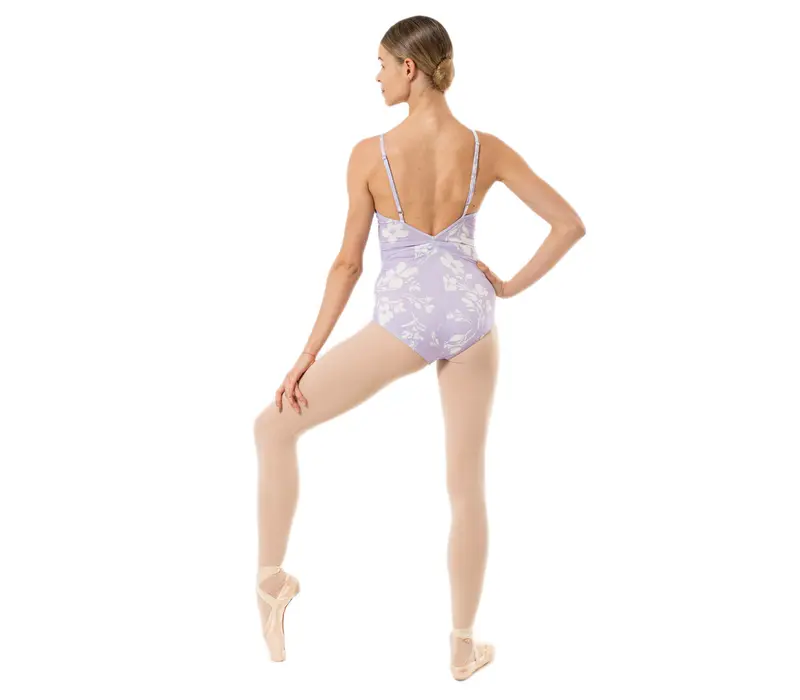 Capezio Wistful Camisole Leotard, damski trykot z delikatnym marszczeniem - Kwiaty - RNC Capezio
