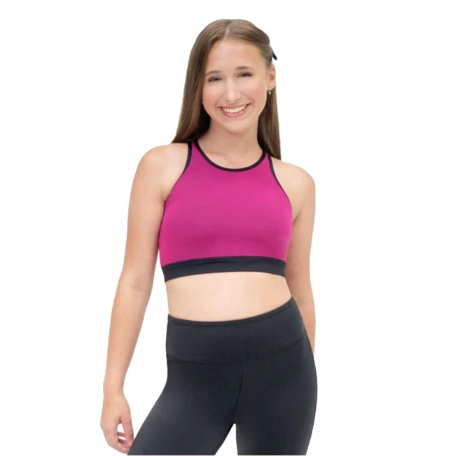 Capezio Colourblock High Neck Bra Top, stanik sportowy Capezio Colourblock High Neck Bra Top, stanik sportowy