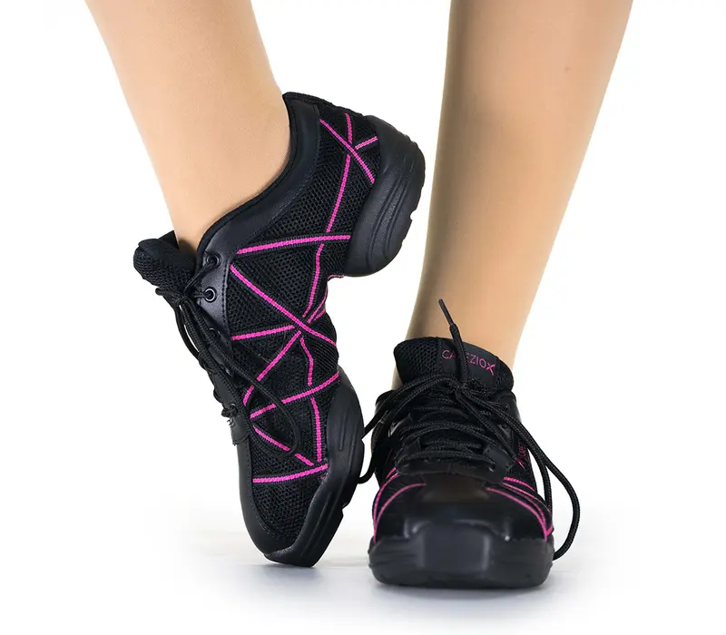Capezio Web Dansneaker, męskie sneakery - Różowy - hot pink