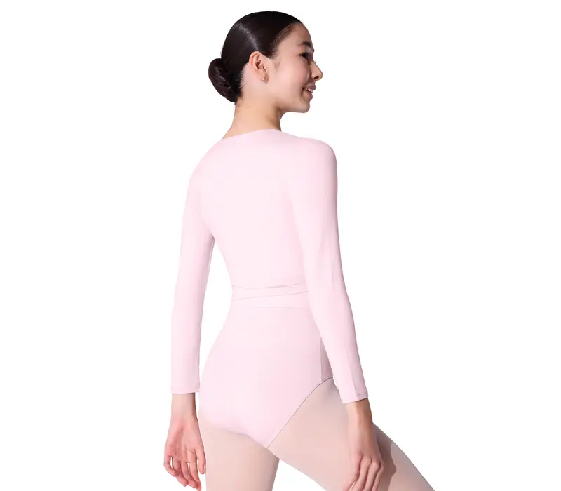 Capezio Essentials Wrap Top, dziewczęcy top do wiązania - Różowo-pink