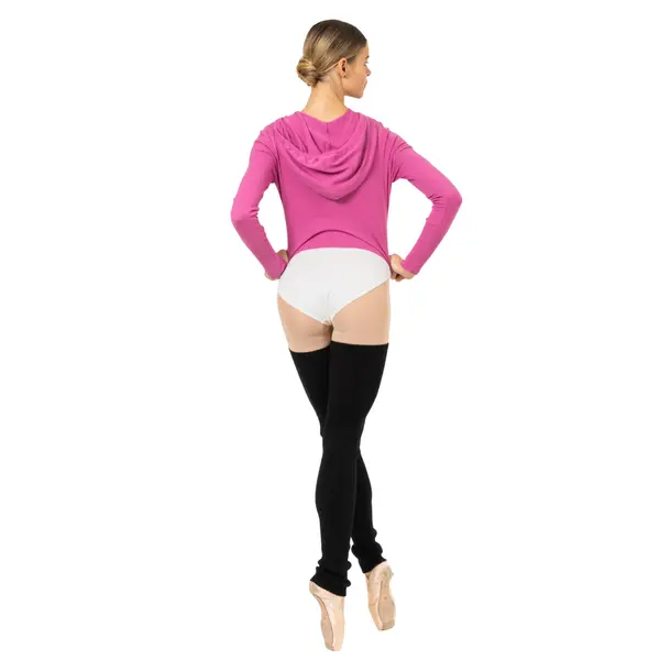 Bloch Cropped Knit Full Zip Hoodie, bluza damska z kapturem