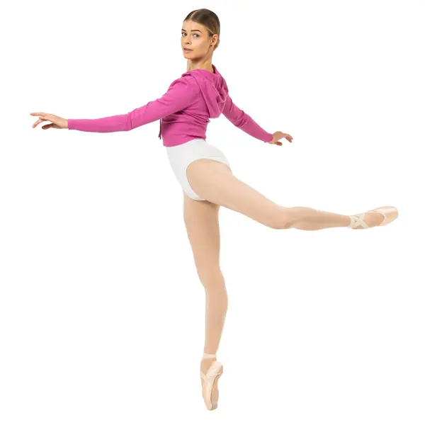 Bloch Cropped Knit Full Zip Hoodie, bluza damska z kapturem