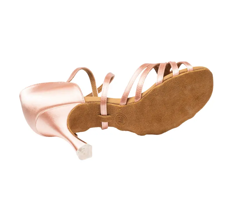 Dancee Dia, damskie latino buty - Flesh satin WJ