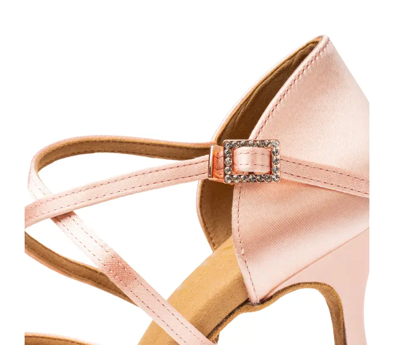 Dancee Dia, damskie latino buty - Flesh satin WJ