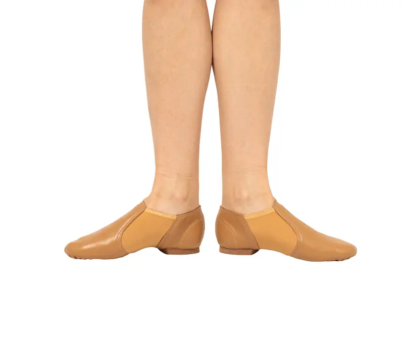 Dancee jazz slip on, buty do jazzu dla kobiet - Ciało - tan