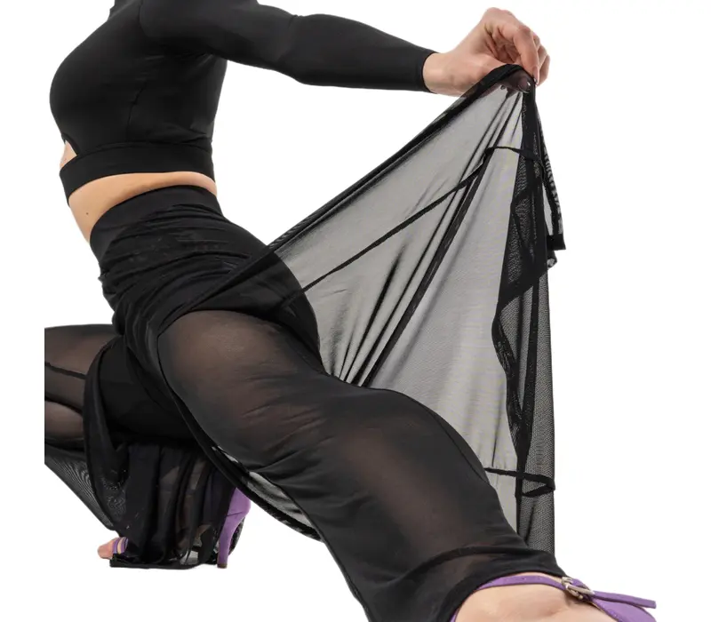 Dancee Nataly ballroom, damskie spodnie taneczne - Czarny