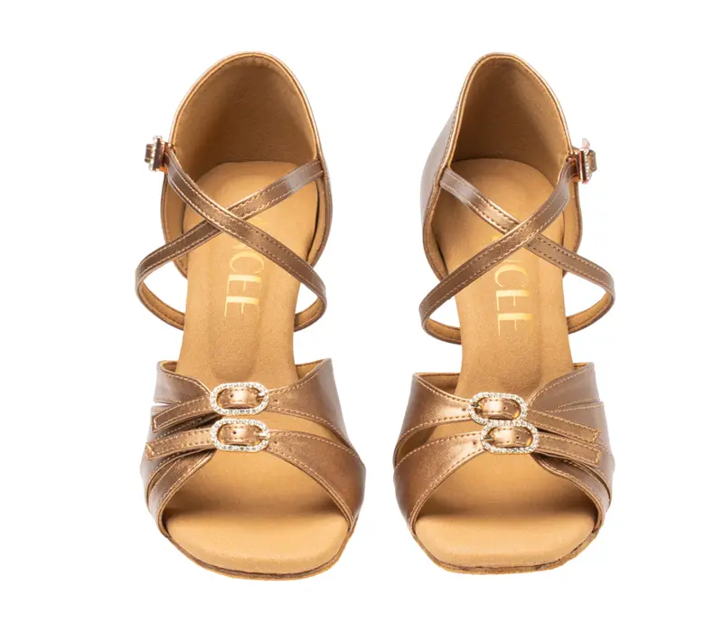 Dancee Stella Pro, damskie buty na latino - Bronze leather Dancee