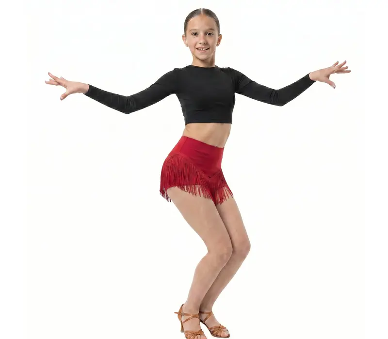 Dancee Wendy, dziewczęce szorty z frędzlami - Czerwony - red