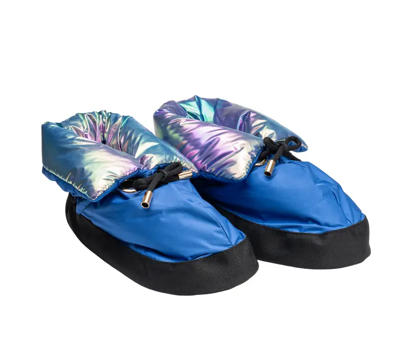 Capezio Mini Glam Warmup booties, buty do rozgrzewki - metaliczna rainbow