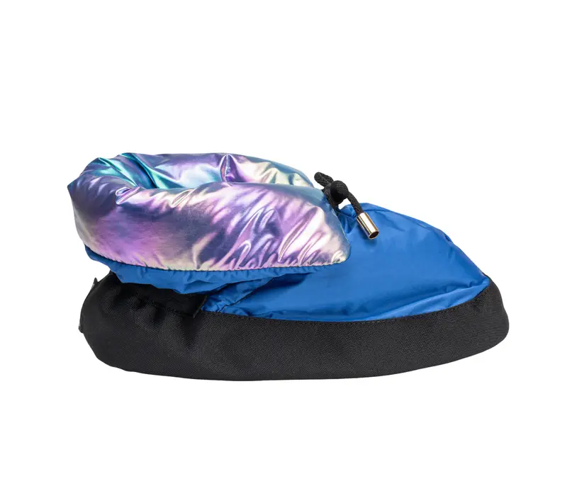 Capezio Mini Glam Warmup booties, buty do rozgrzewki - metaliczna rainbow