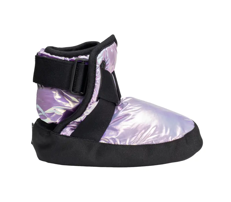 Capezio Glam Warmup Booties, dziewczęce buty do rozgrzewki - metaliczna pastelowa lawenda