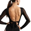 Jadore mesh, damskie body z przylegającymi rękawami Jadore mesh, damskie body z przylegającymi rękawami
