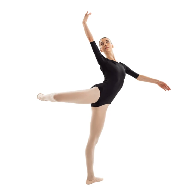 Capezio Essential boatneck, dres dla pań z rękawem 3/4 