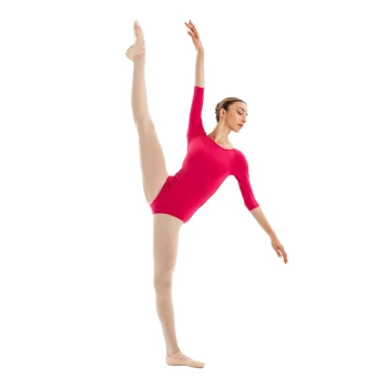 Capezio Essential boatneck, dres dla pań z rękawem 3/4 - Jedwabista Capezio