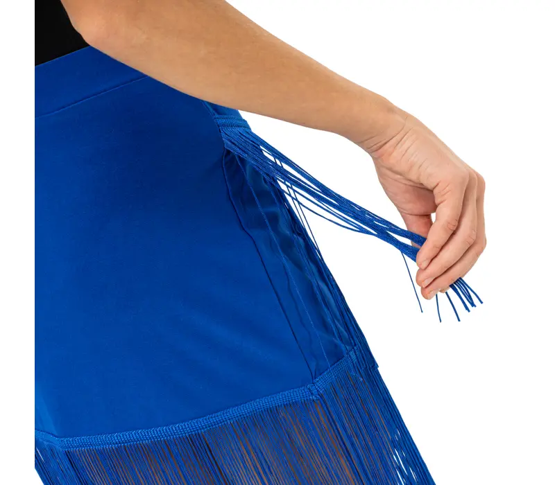 FSD Basic spódnica z frędzlami do tańców latynoskich dla dziewcząt FSD Basic spódnica z frędzlami do tańców latynoskich dla dziewcząt - Królewski niebieski