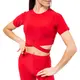FSD Beny, top dla kobiet z krótkim rękawem i wiązaniem - Czerwony - red