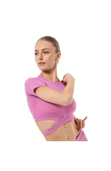 Benita, dámsky top z krótkim rękawem i wiązaniem