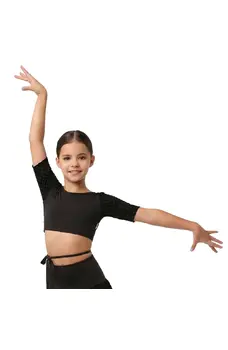 Grand Prix Iona Mini Noir, dziewczęcy top wiązany