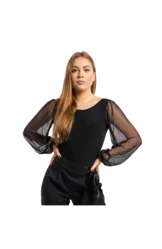 FSD Kamila mesh, damskie body z rękawami z siateczki
