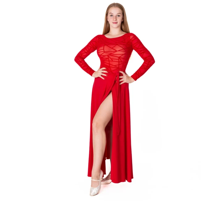 Grand Prix Karla line, Damskie body w stylu latynoskim z długim rękawem Grand Prix Karla line, Damskie body w stylu latynoskim z długim rękawem