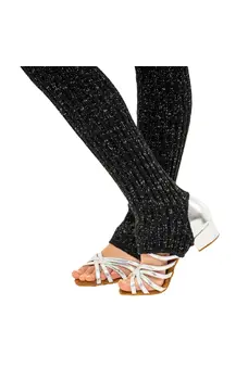 Intermezzo Prelux, podkolanówki do tańca latynoskiego z dzianiny ze srebrną nitką