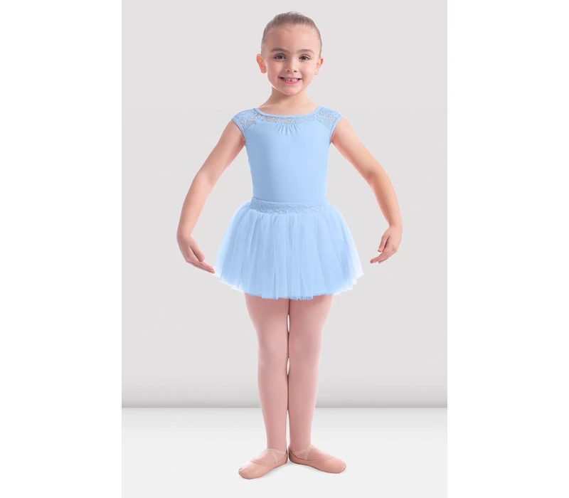 Mirella Daidy, trykot dla dziewczyn z koronką - Niebieski - blue