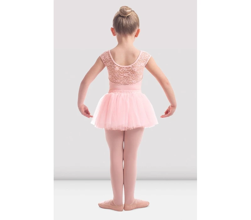 Mirella Daidy, trykot dla dziewczyn z koronką - Różowy - light pink