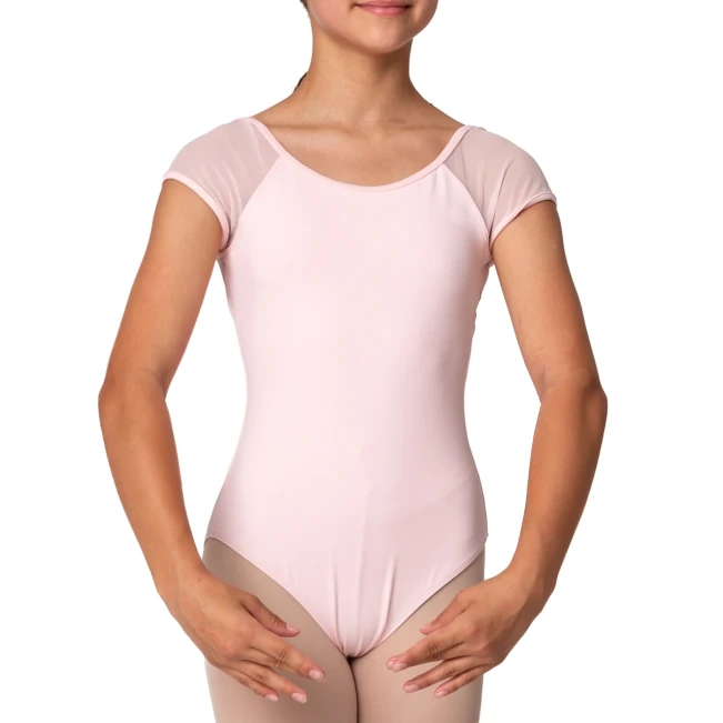 Mirella Soft mesh cap sleeve leotard, dziecięcy trykot Mirella Soft mesh cap sleeve leotard, dziecięcy trykot