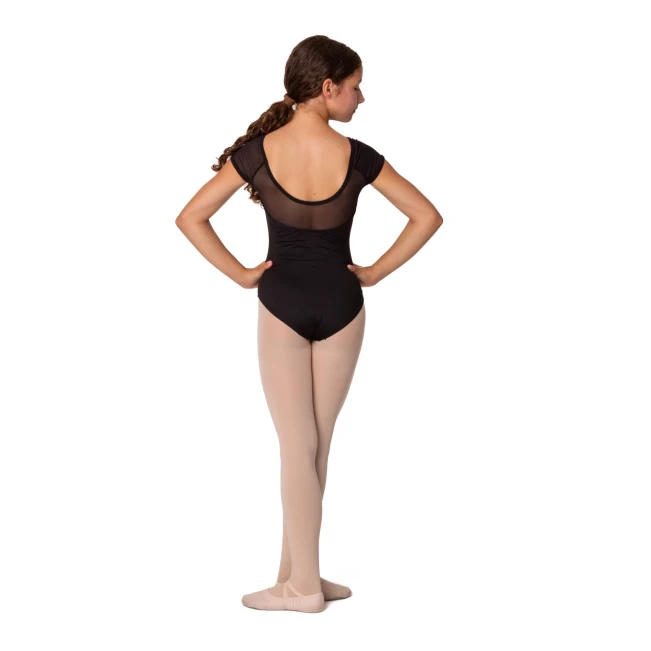 Mirella Soft mesh cap sleeve leotard, dziecięcy trykot Mirella Soft mesh cap sleeve leotard, dziecięcy trykot