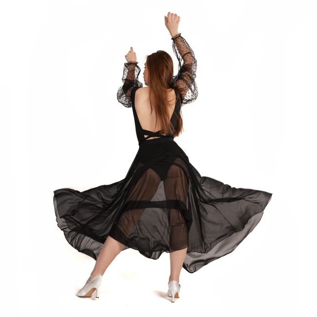 Jadore, body damskie z tiulowymi rękawami Jadore, body damskie z tiulowymi rękawami